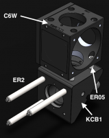 CAD drawing of the microscope base